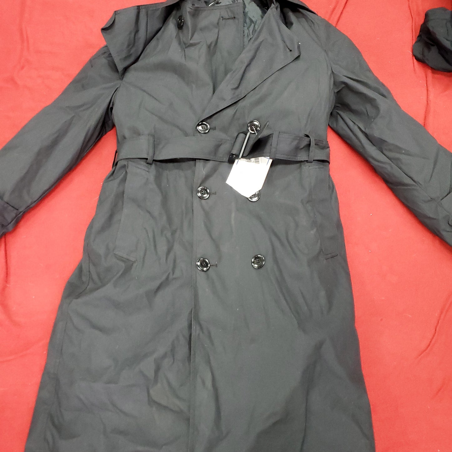 NWT US Army 40 Regular Black All-Weather Overcoat Dress Uniform (06g jn-3)