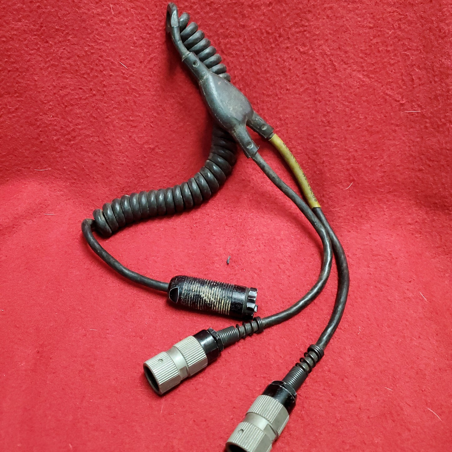 US Army Y Cable MBITR PRC Radio Interface Splitter 5 Pin (15g com2-13)