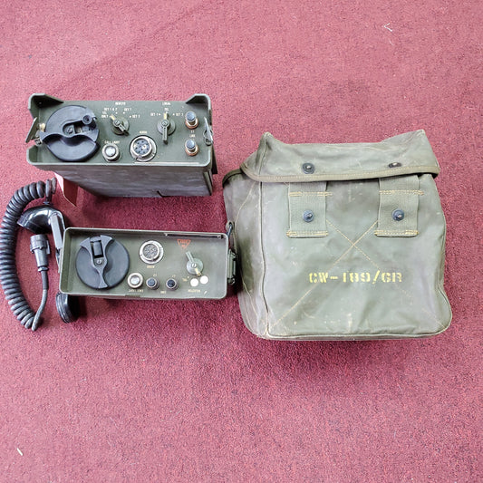 Vintage WWII Korean War Era Telephone Communication w/ Case (cw189c)