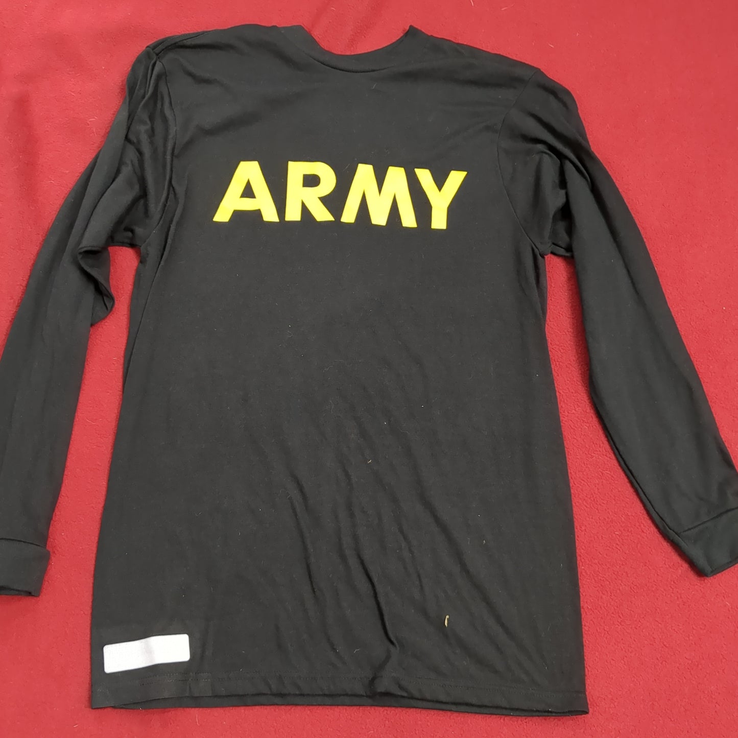 US Army Small Black Gold Cold Weather APFU PT Uniform Long-Sleeve Shirt (gsk5-g261)