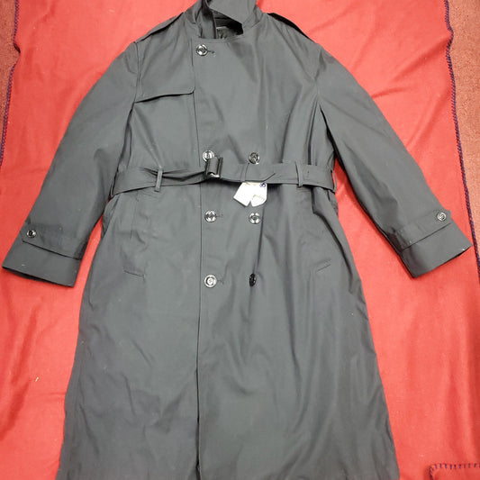 US Army DCSP ASU 14R Black All-Weather Overcoat Dress Uniform (j16-g524)