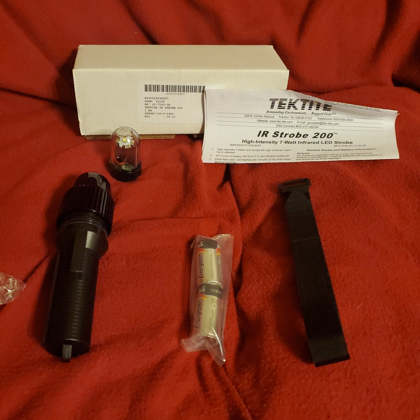 NOS US Army Military Issue Tektite IR Cover Ops Strobe 200 NIB Infared Strobe Light (j09-g445)