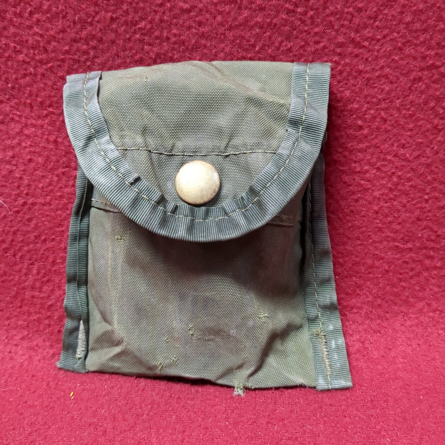 US Army First Aid Compass Pouch OD Olive Drab Used (03g 06cc-MH145)