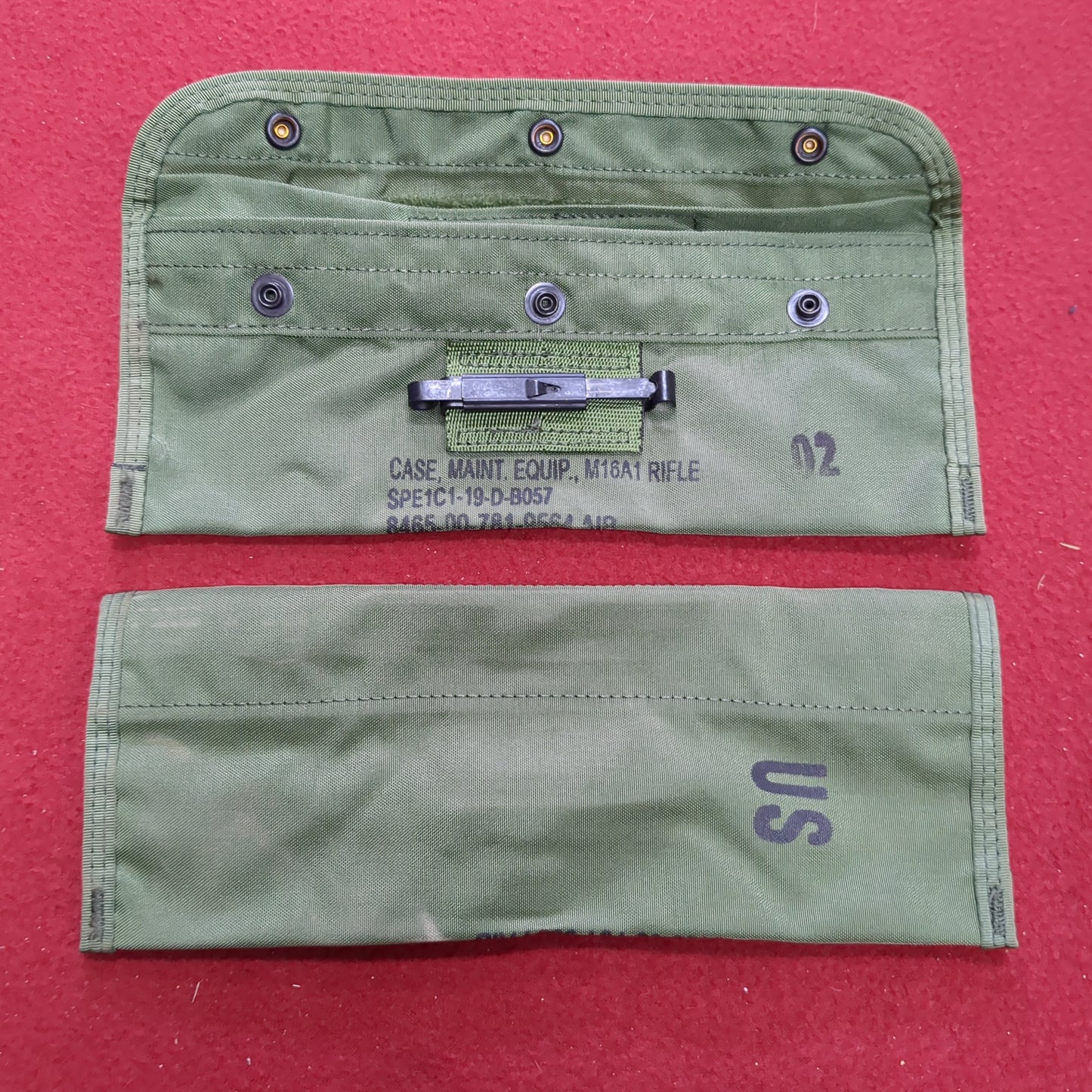 - Lot of 2 -  US Army Weapons Cleaning Case Small Maintenance Equipment Pouch (25o-MH286)