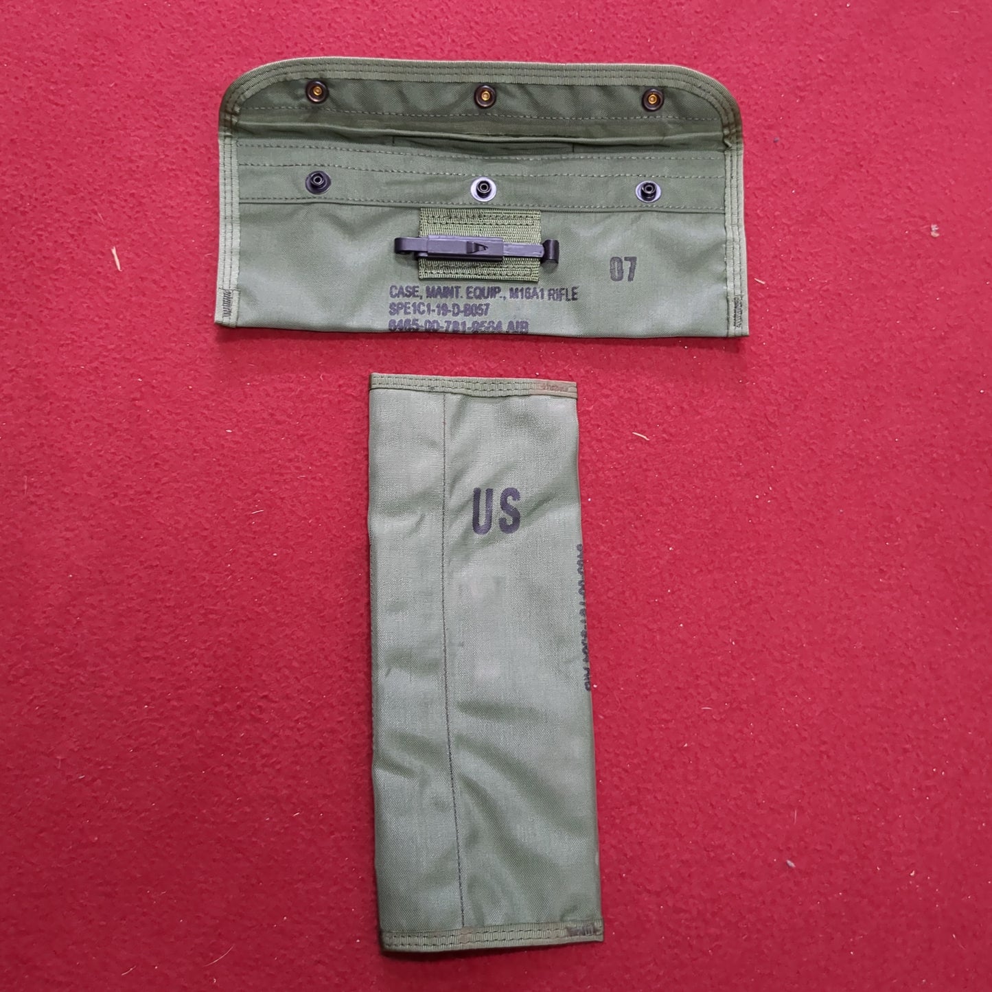 - Lot of 2 -  US Army Weapons Cleaning Case Small Maintenance Equipment Pouch (25o-MH288)