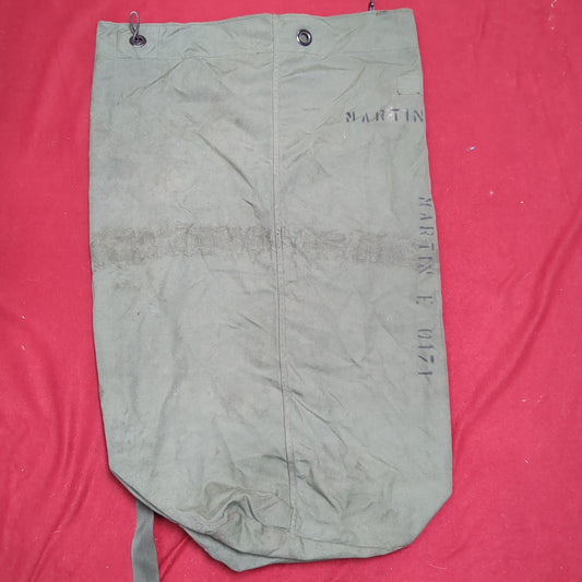 US Military Issued Locking Top Load Nylon Carrying Seabag w/ Straps (dfl7)