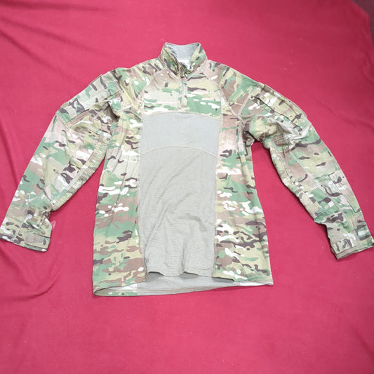 US Army Medium 1/4 Quarter Zip Type 2 Combat OCP Multicam FRAC Top Shirt (cso- fa10-MH621)