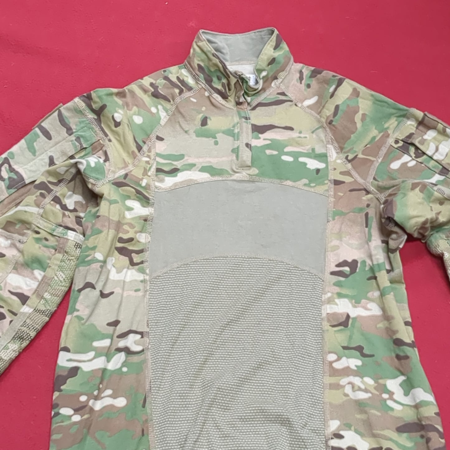 US Army Medium 1/4 Quarter Zip Type 2 Combat OCP Multicam FRAC Top Shirt (cso- fa10-MH621)