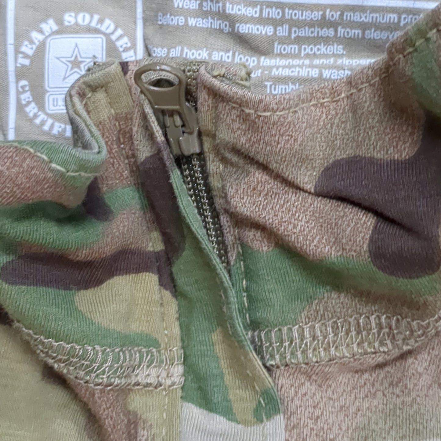 US Army Medium 1/4 Quarter Zip Type 2 Combat OCP Multicam FRAC Top Shirt (cso- fa10-MH622)