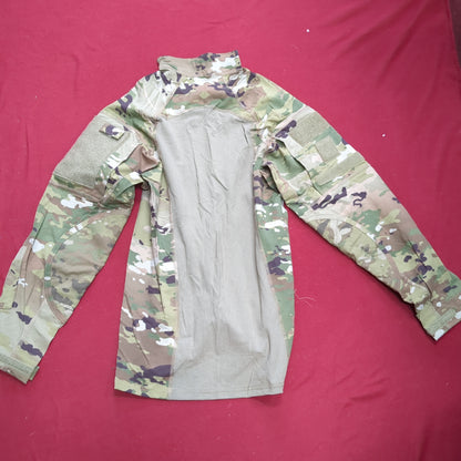 US Army Medium 1/4 Quarter Zip Type 2 Combat OCP Multicam FRAC Top Shirt (cso- fa10-MH662)