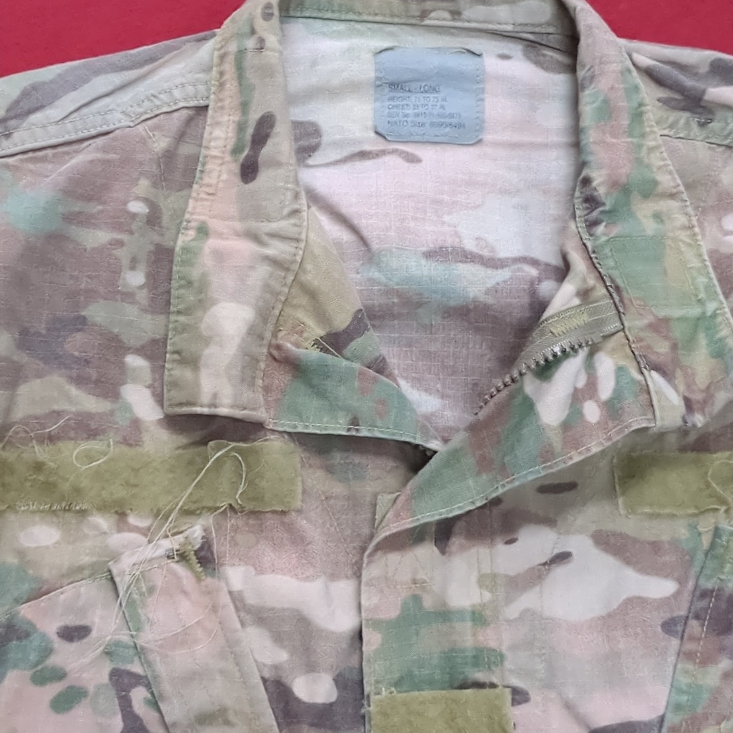 US Army Small Long Multicam Flame Resistant Frac Uniform Top Shirt Used (fc07-MH677)