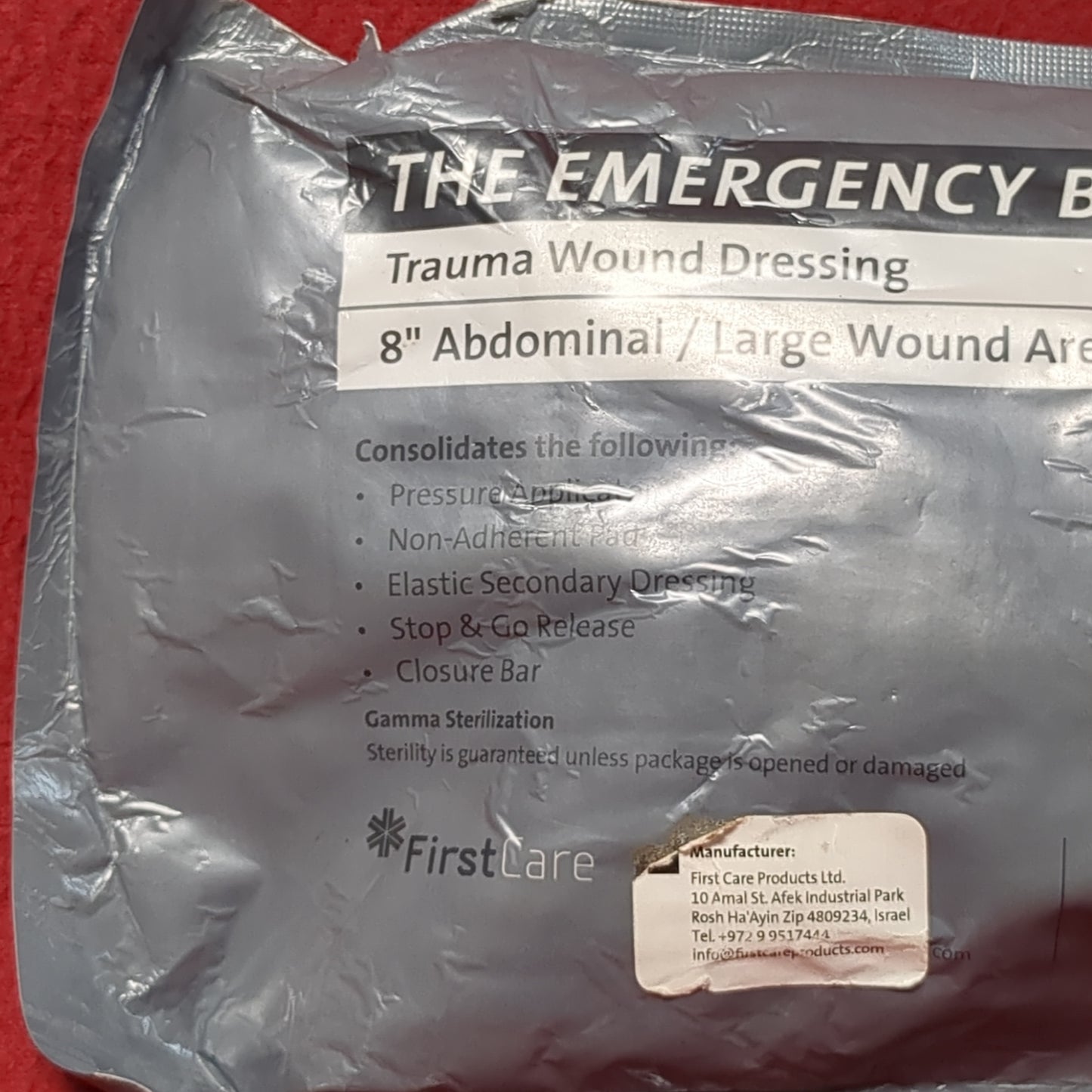 The Emergency Bandage Trauma Wound 8' Abdominal Dressing (ifak-MH694)