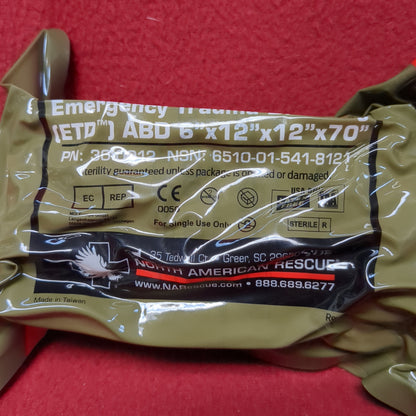 2 PACK - NAR Emergency Trauma Dressing Abdomimal 6"x12"x12"x70" Exp June-2023 (ETD-MH701)