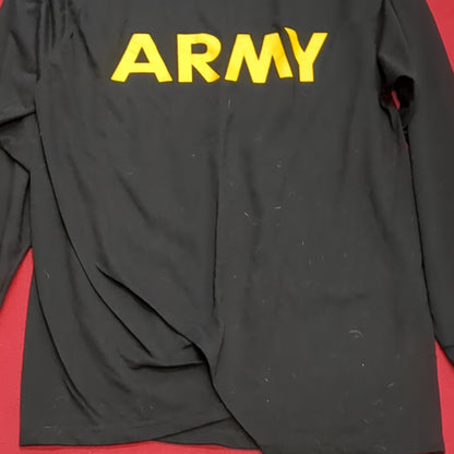 US Army Medium Black Gold Hot Weather APFU PT Uniform Long-Sleeve Shirt Excellent Condition (fb07-MH728)