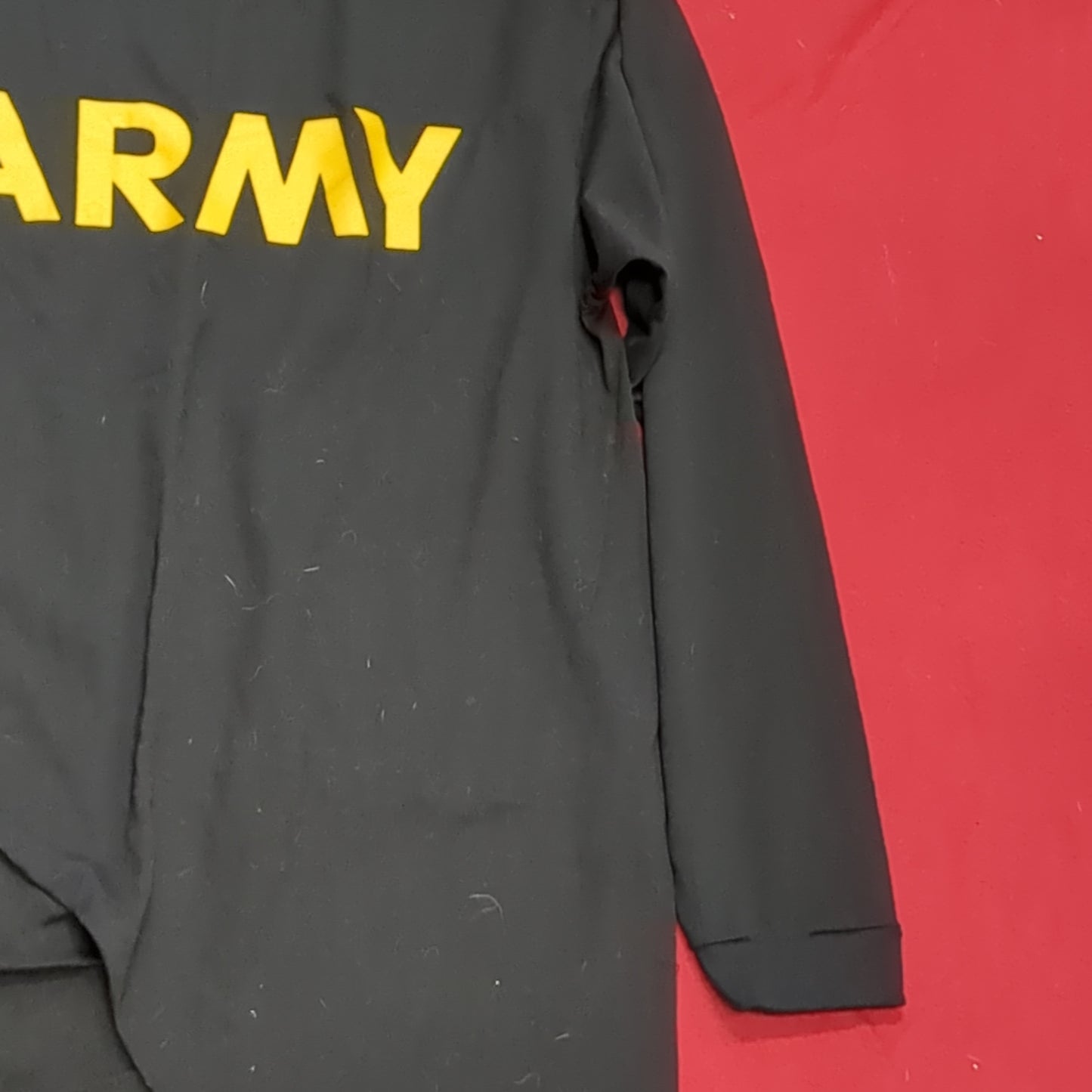 US Army Medium Black Gold Hot Weather APFU PT Uniform Long-Sleeve Shirt Excellent Condition (fb07-MH728)