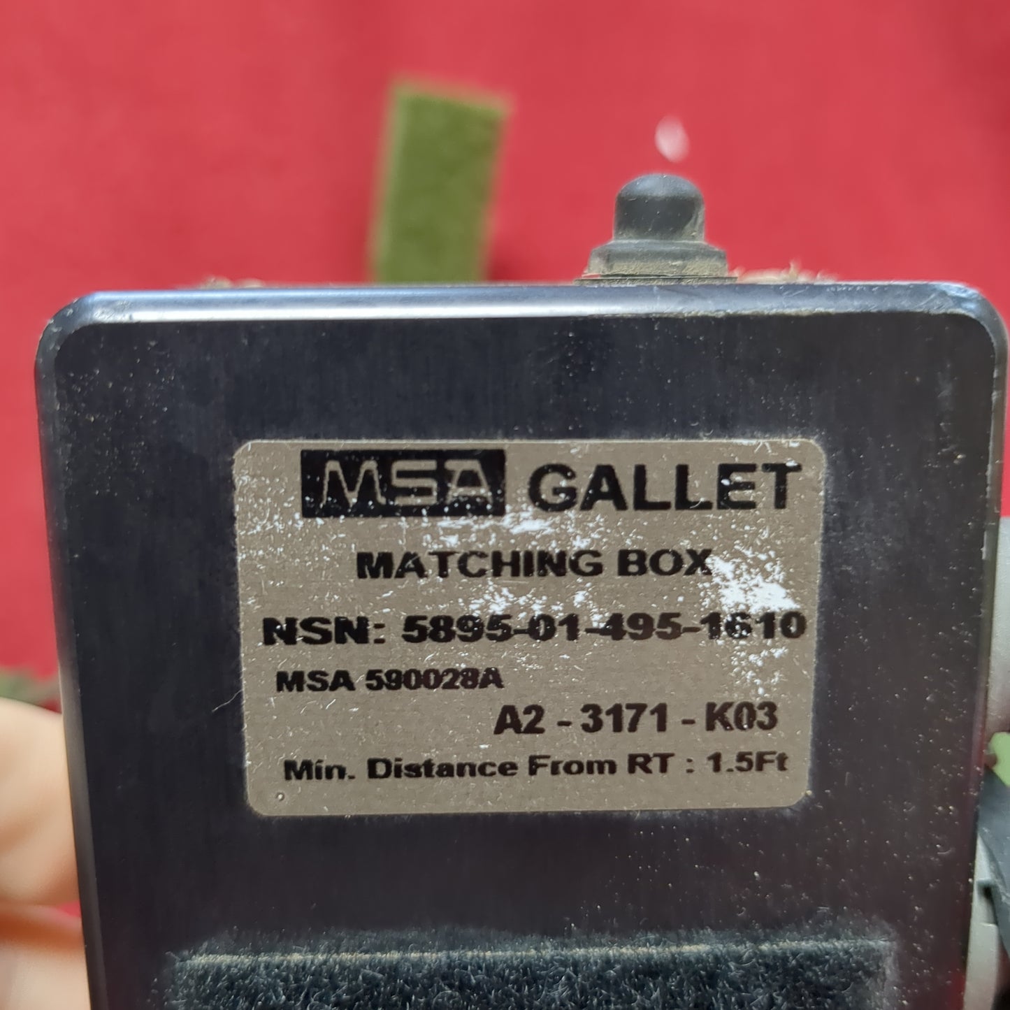 MSA Gallet Matching Box Aviation Radio Communications 590028A (com1-APR15)