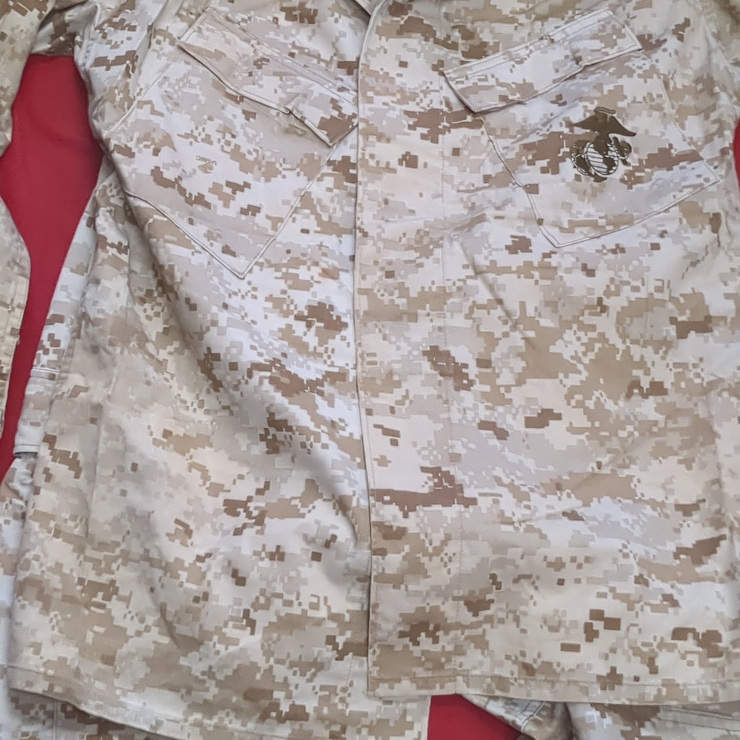 USMC Marine Corps Small Regular COMBAT SHIRT & PANTS Desert Marpat Camo (15s- (ab06-APR45)