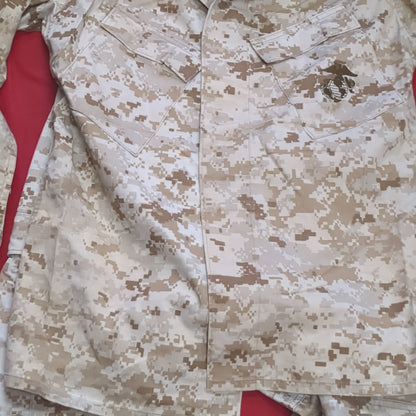 USMC Marine Corps Small Regular COMBAT SHIRT & PANTS Desert Marpat Camo (15s- (ab06-APR45)