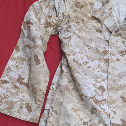 USMC Marine Corps Small Regular COMBAT SHIRT & PANTS Desert Marpat Camo (15s- (ab06-APR45)