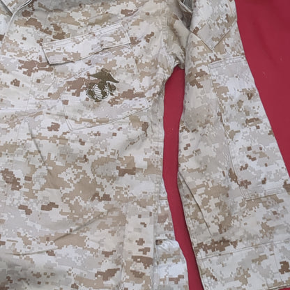 USMC Marine Corps Small Regular COMBAT SHIRT & PANTS Desert Marpat Camo (15s- (ab06-APR45)