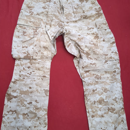 USMC Marine Corps Small Regular COMBAT SHIRT & PANTS Desert Marpat Camo (15s- (ab06-APR45)