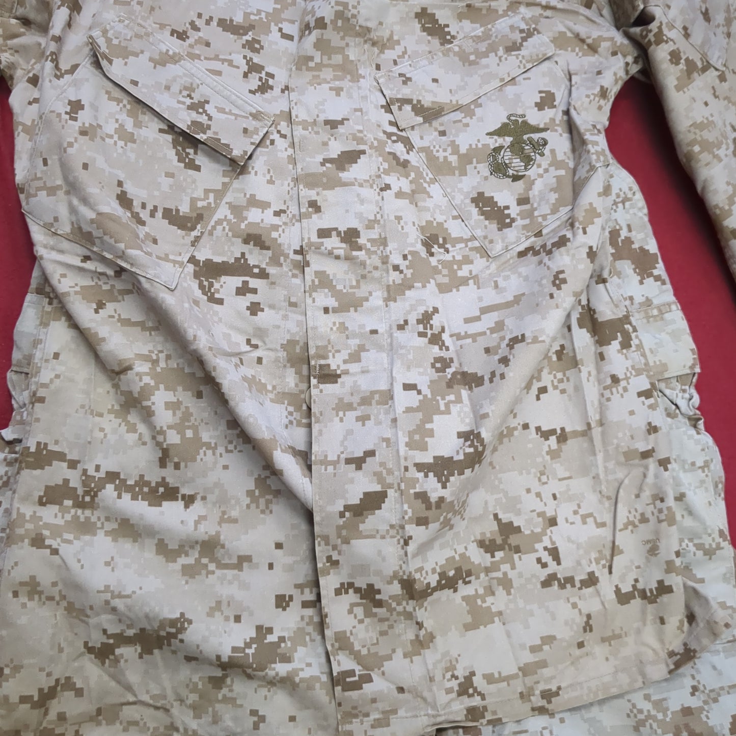 USMC Marine Corps Small Long COMBAT SHIRT & PANTS Desert Marpat Camo (15s- (ab06-APR46)