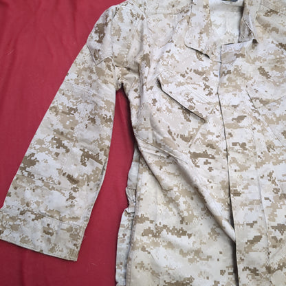 USMC Marine Corps Small Long COMBAT SHIRT & PANTS Desert Marpat Camo (15s- (ab06-APR46)