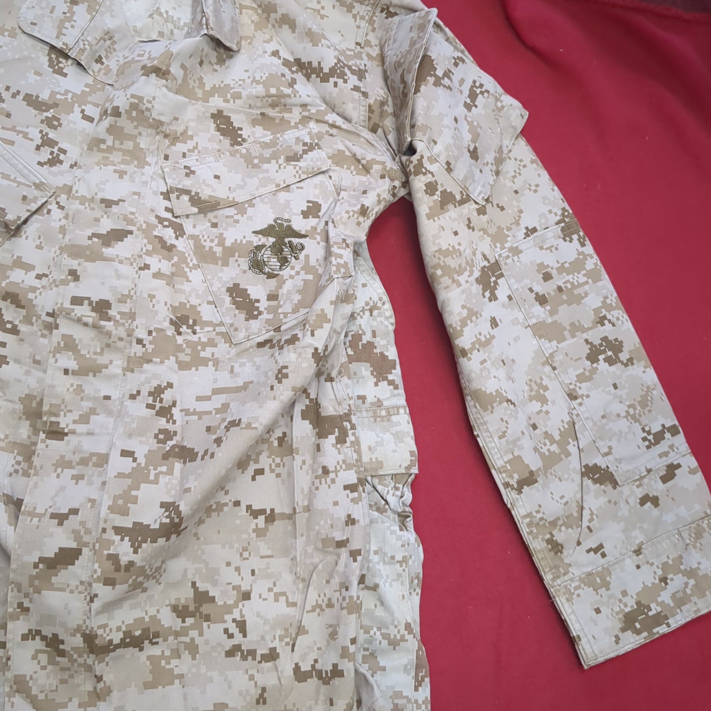 USMC Marine Corps Small Long COMBAT SHIRT & PANTS Desert Marpat Camo (15s- (ab06-APR46)