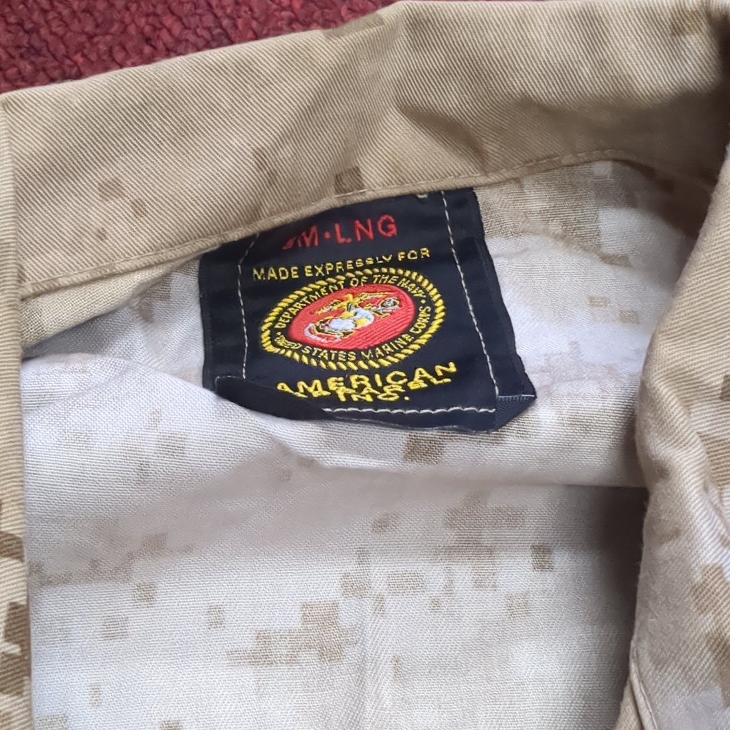 USMC Marine Corps Small Long COMBAT SHIRT & PANTS Desert Marpat Camo (15s- (ab06-APR46)