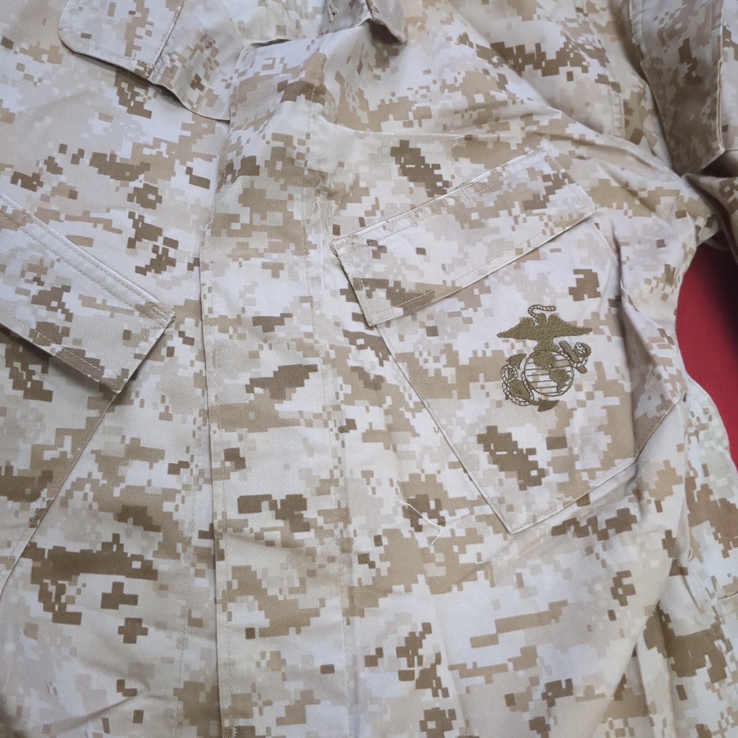 USMC Marine Corps Small Long COMBAT SHIRT & PANTS Desert Marpat Camo (15s- (ab06-APR46)