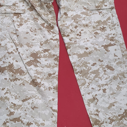 USMC Marine Corps Small Long COMBAT SHIRT & PANTS Desert Marpat Camo (15s- (ab06-APR46)