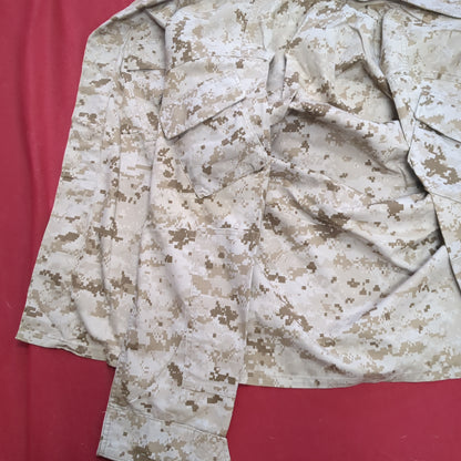 USMC Marine Corps Small Long COMBAT SHIRT & PANTS Desert Marpat Camo (15s- (ab06-APR46)