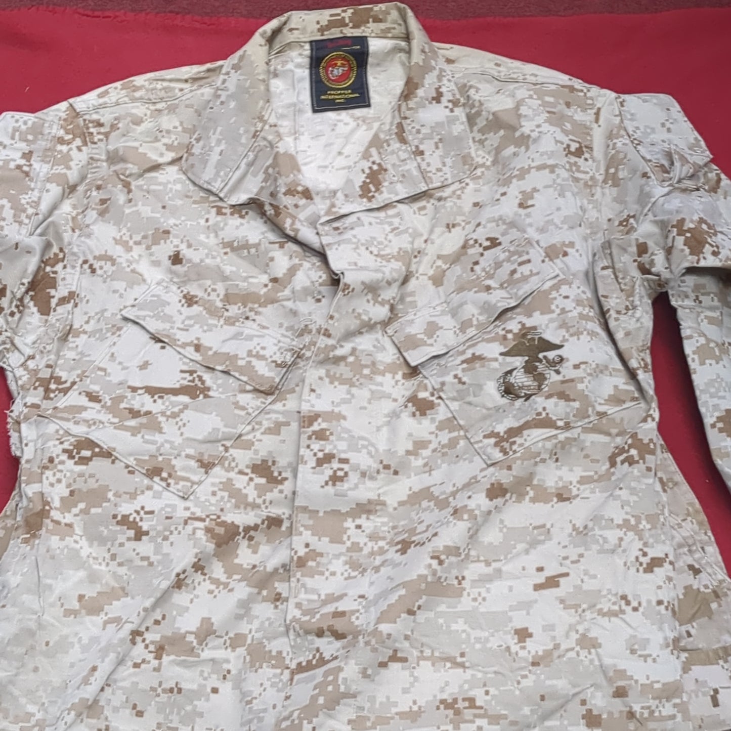 USMC Marine Corps Small Reg Top/Medium Reg Pants COMBAT SHIRT & PANTS Desert Marpat Camo (fb01-APR48)