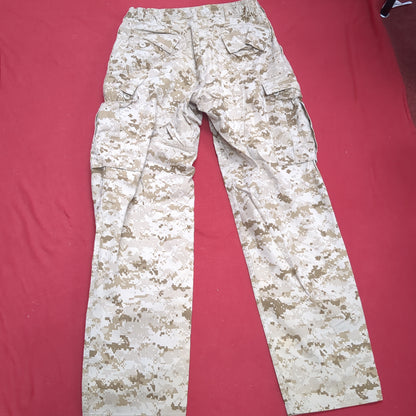 USMC Marine Corps Small Reg Top/Medium Reg Pants COMBAT SHIRT & PANTS Desert Marpat Camo (fb01-APR48)