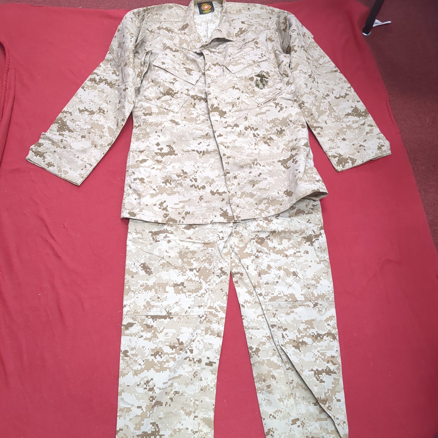 USMC Marine Corps Small Long COMBAT SHIRT & PANTS Desert Marpat Camo (fb01-APR49)