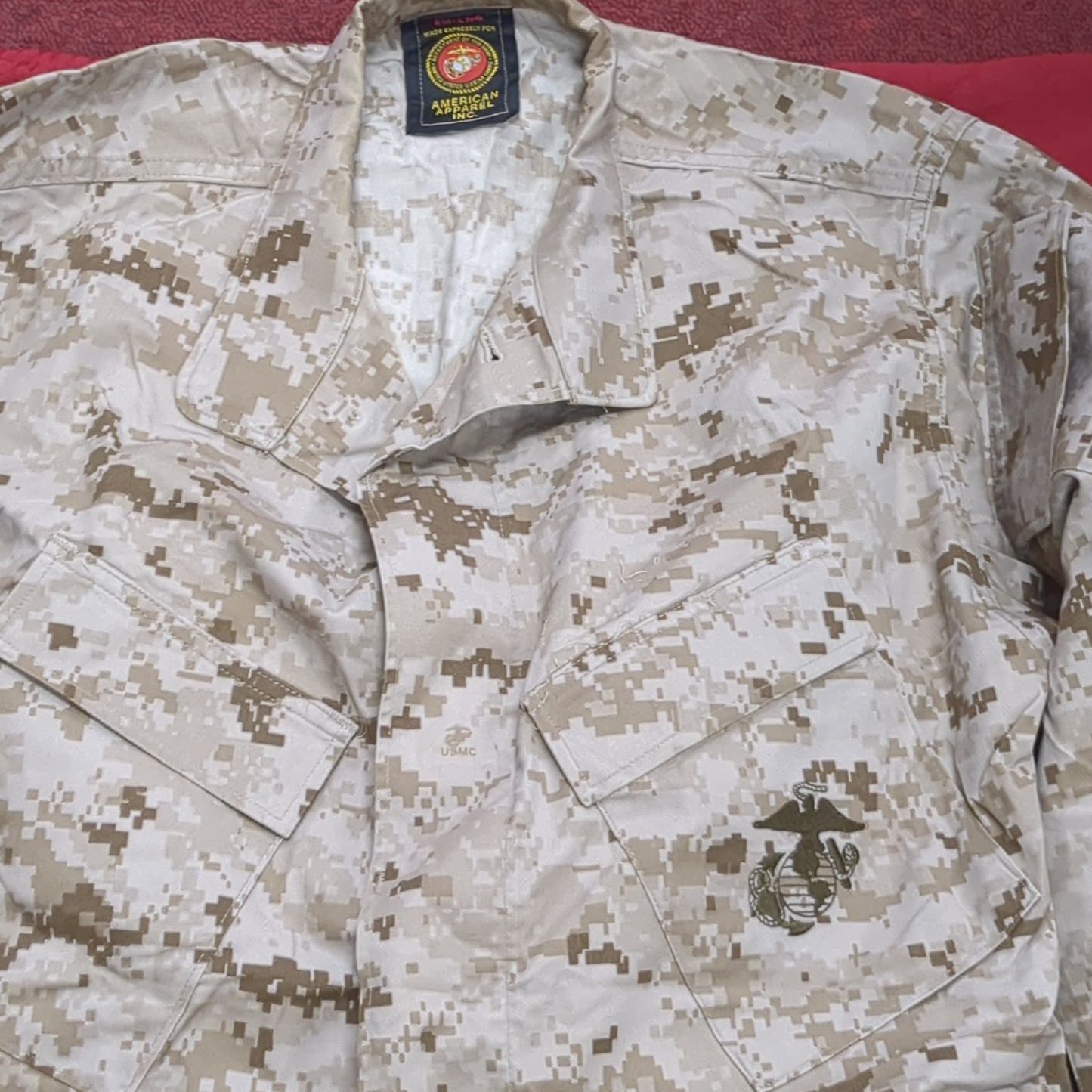 USMC Marine Corps Small Long COMBAT SHIRT & PANTS Desert Marpat Camo (fb01-APR49)