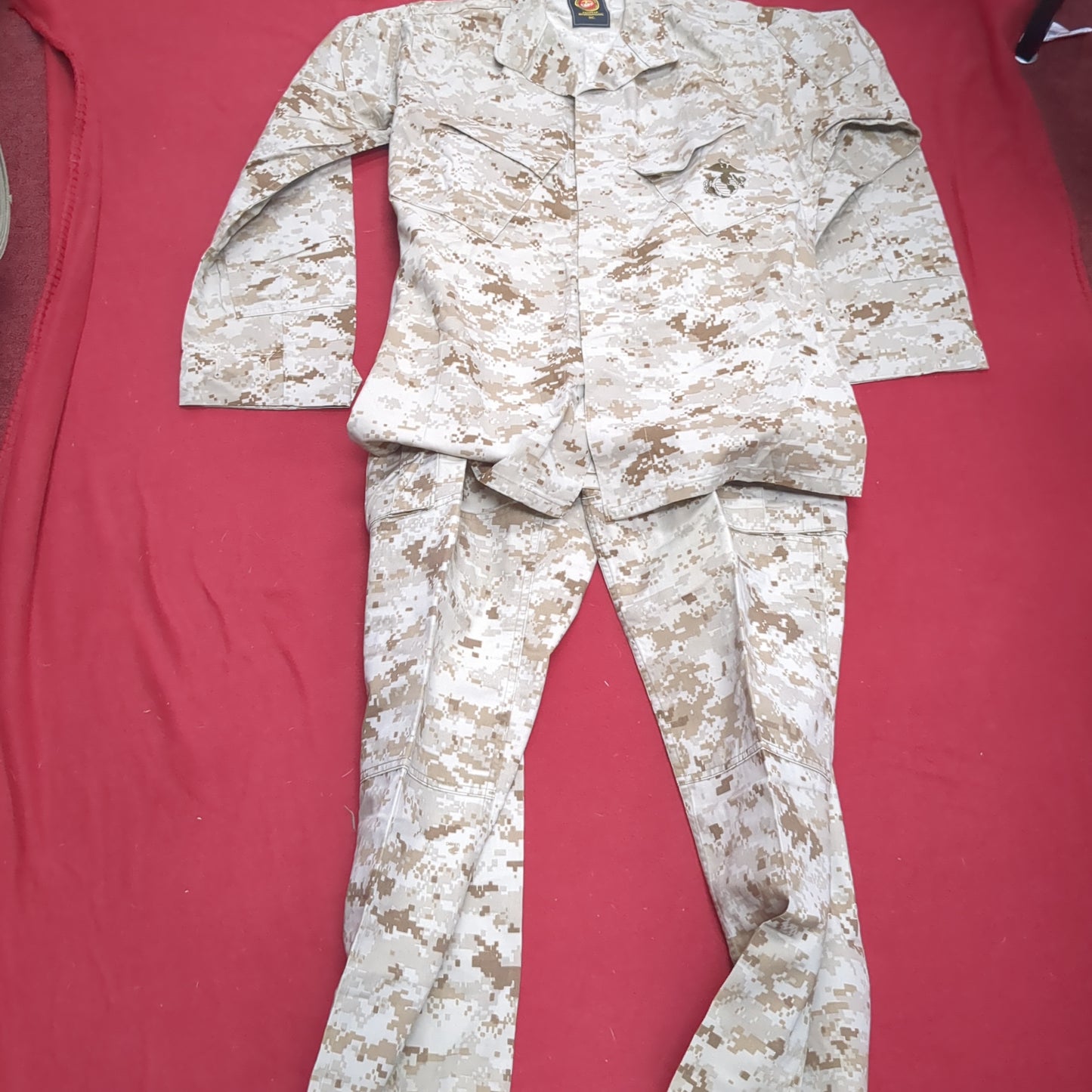 USMC Marine Corps Small Regular COMBAT SHIRT & PANTS Desert Marpat Camo (fb01-APR50)