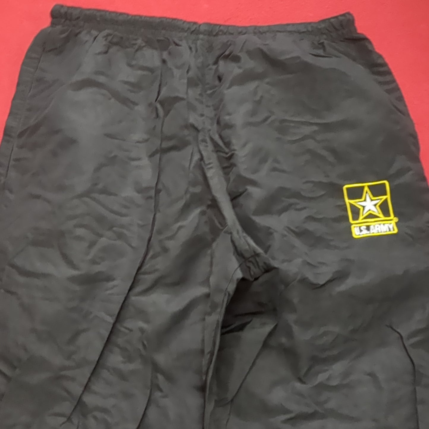 US Army PT Pants Black Gold APFU Uniform Used (fb14-APR85)