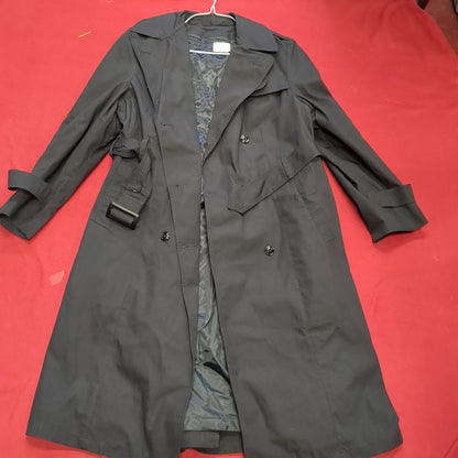 US Army 16S short All-Weather Black Trench Over Coat (j25-APR91)