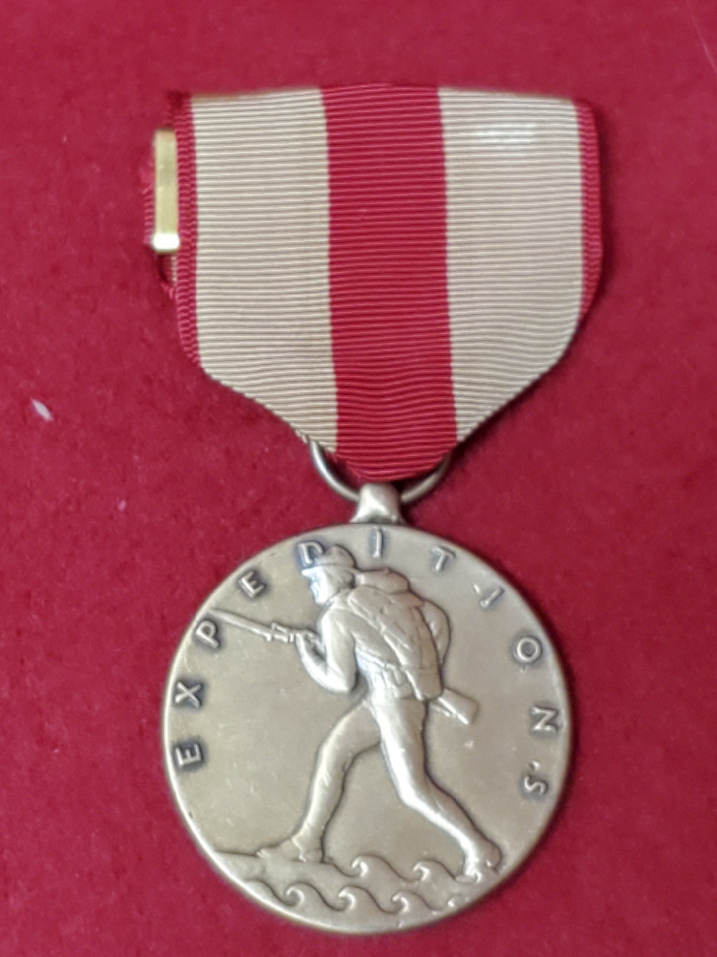 VINTAGE US Marine Corps EXPEDITIONS Full Size Medal Heroic Meritorious (06o73)