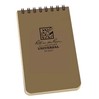 3x5 Tan Top Spiral Pocket Rite in the Rain Notebook 3" x 5" (935T)