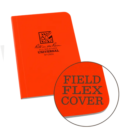 3x5 Orange Memo Book Side Perfect Bound Rite in the Rain Notebook 3 1/8" x 5" (or54)