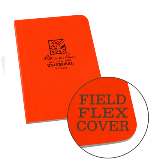 3x5 Orange Memo Book Side Perfect Bound Rite in the Rain Notebook 3 1/8" x 5" (or54)