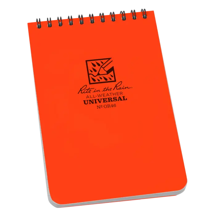 4x6 Orange Top Spiral Pocket Rite in the Rain Notebook 4" x 6" (OR46)